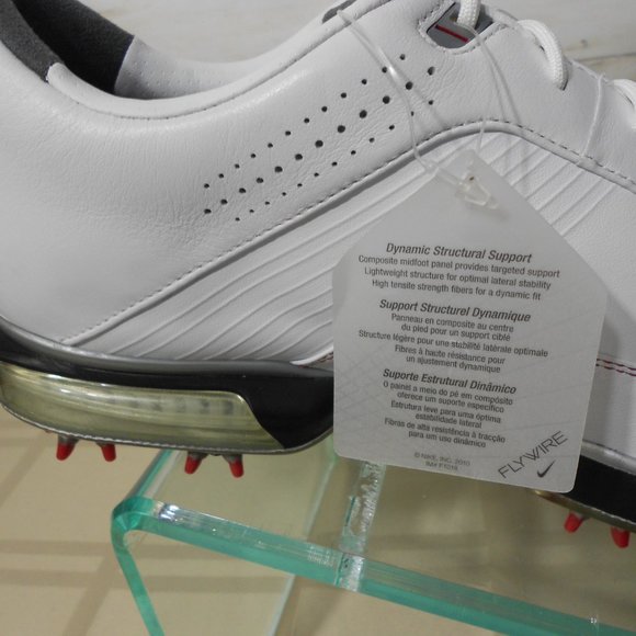 NEW NOS NIKE - Zoom Flywire 483327-100 TIGER WOODS TW Golf Shoes - White 10 Mens - Picture 8 of 16